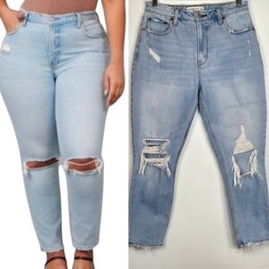 Abercrombie & Fitch Short Curve Love Skinny High Rise Jean Distressed 29 8 Short